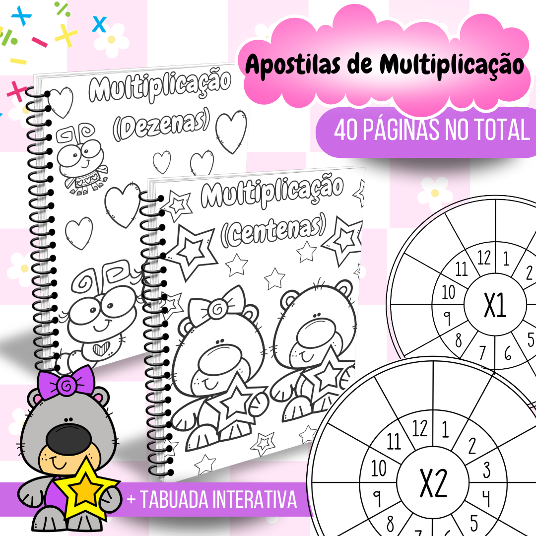 40 Atividades de Multiplicação (dezena e centena)
