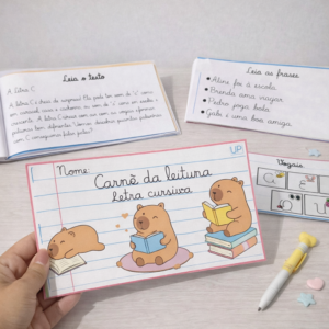 CARNE DA LEITURA LETRA CURSIVA